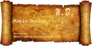 Makis Dorisz névjegykártya